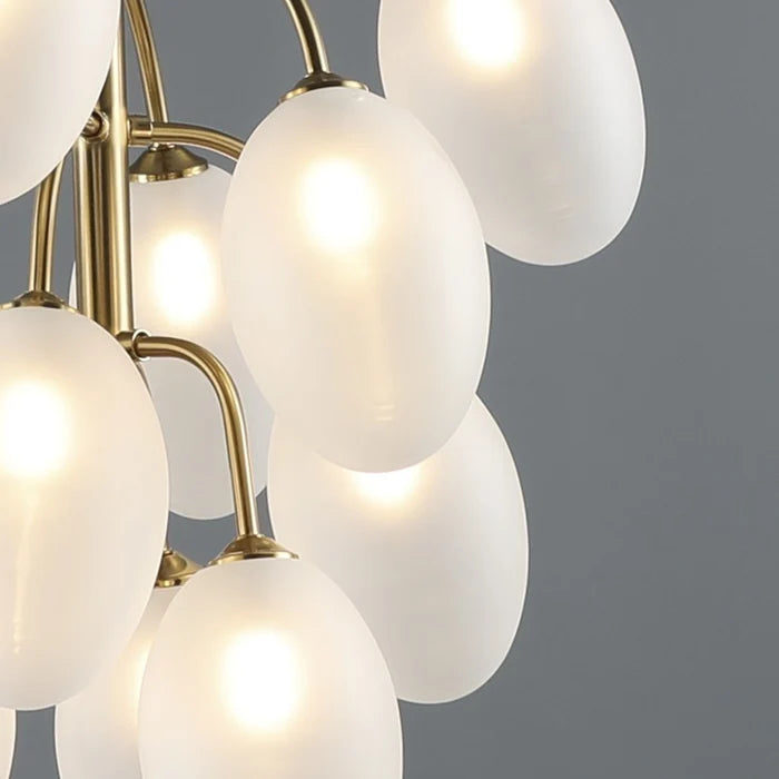 Grapevine Glow - Modern Oval Glass Cluster Chandelier