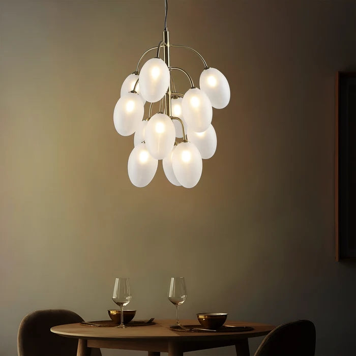 Grapevine Glow - Modern Oval Glass Cluster Chandelier