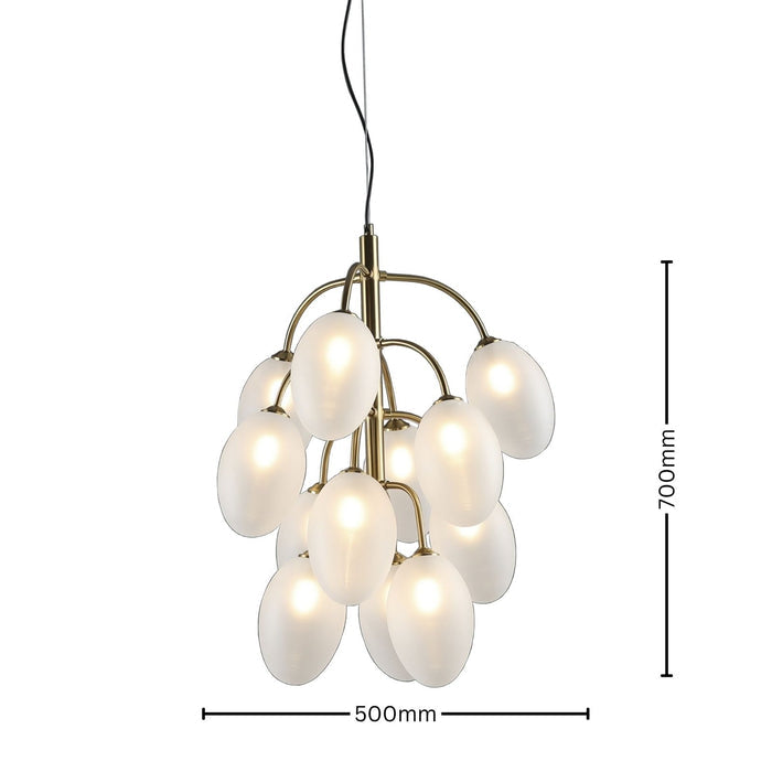 Grapevine Glow - Modern Oval Glass Cluster Chandelier
