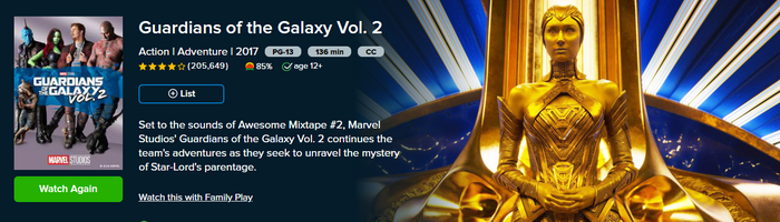 Guardians of the Galaxy Vol. 2 Google TV HD Digital Code (Redeems in Google TV; HD Movies Anywhere & HDX Vudu & HD iTunes Transfer Across Movies Anywhere)