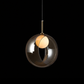 Halo Orb - Contemporary Amber Orb Pendant Light
