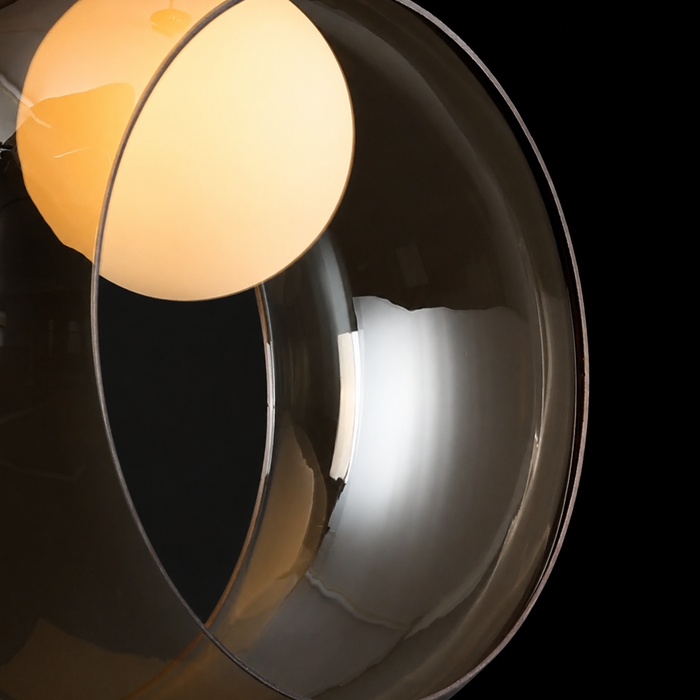 Halo Orb - Contemporary Amber Orb Pendant Light