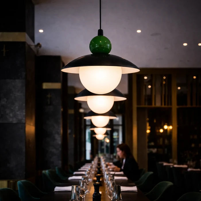 HaloOrbit Black and White Globe Pendant Light