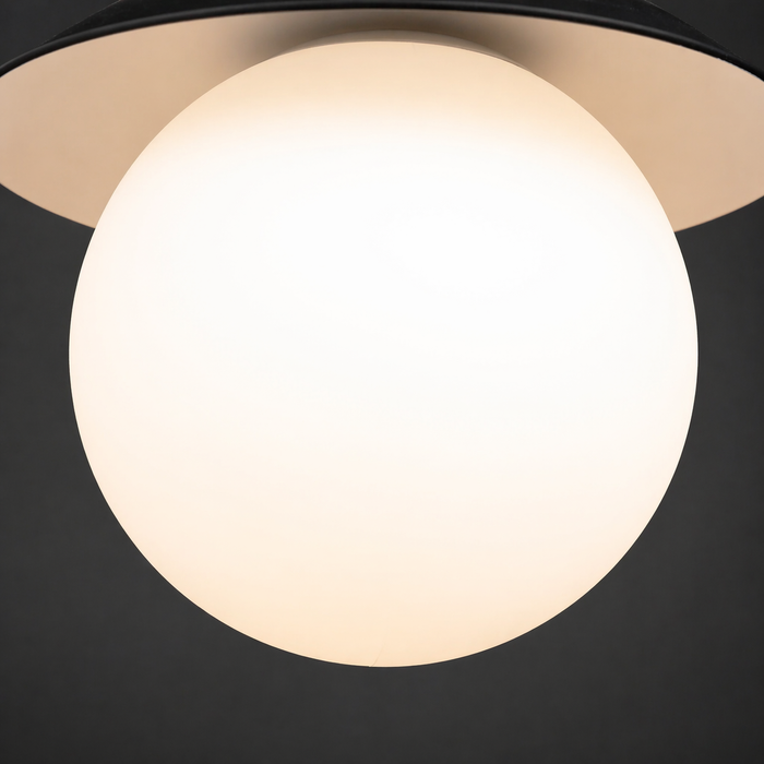 HaloOrbit Black and White Globe Pendant Light