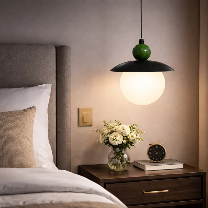 HaloOrbit Black and White Globe Pendant Light