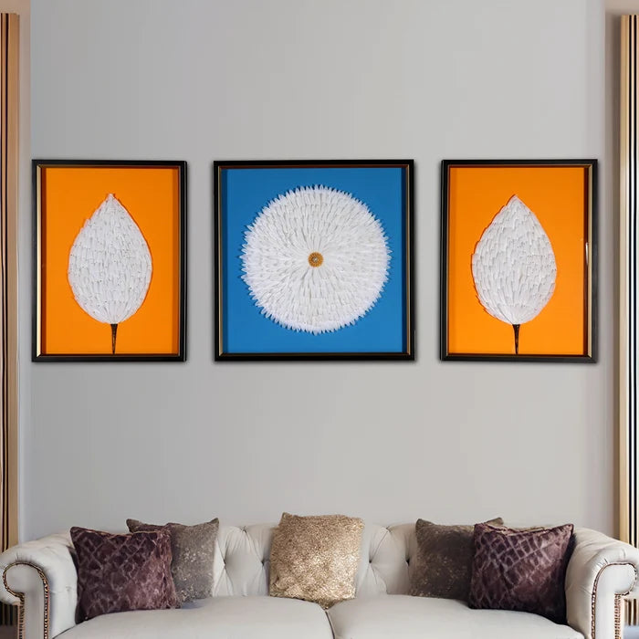 Handcrafted Trio Petal Wall Art