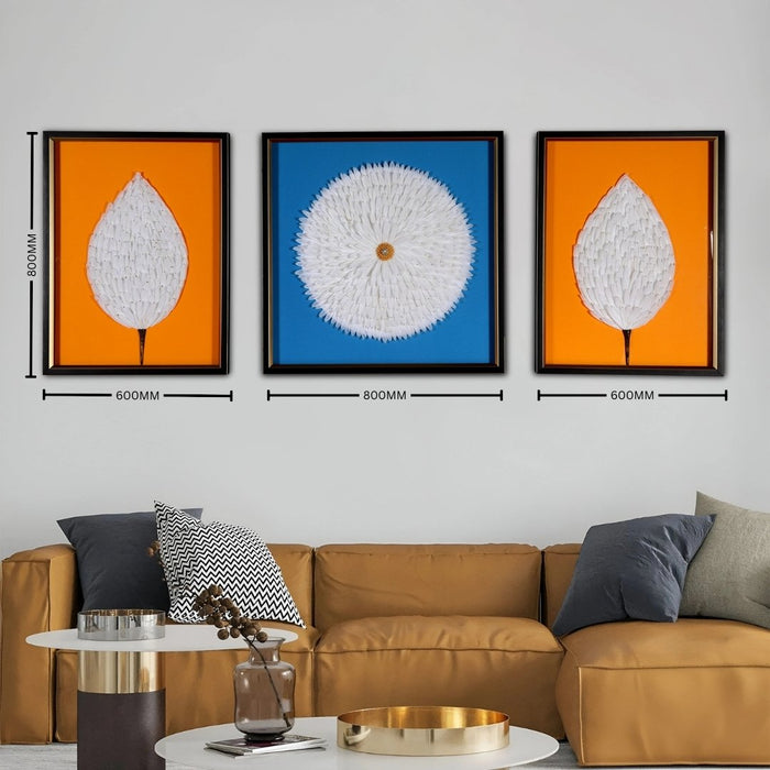 Handcrafted Trio Petal Wall Art