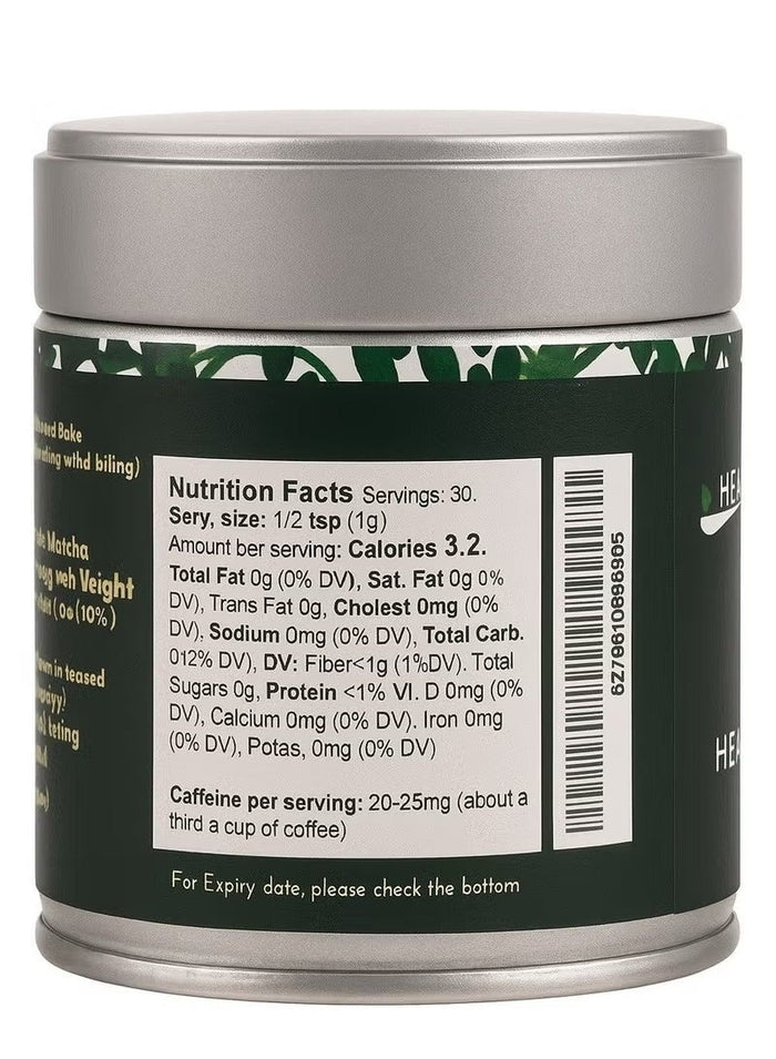 Heapwell UJI Ceremonial AAA Grade Matcha Powder 30g, Sourced from Shizouka Japan, Ceremonial Matcha Tea, Vegan Ceremonial Matcha Tea| Premium Ceremonial Matcha Tea Without Artificial Sweeteners |