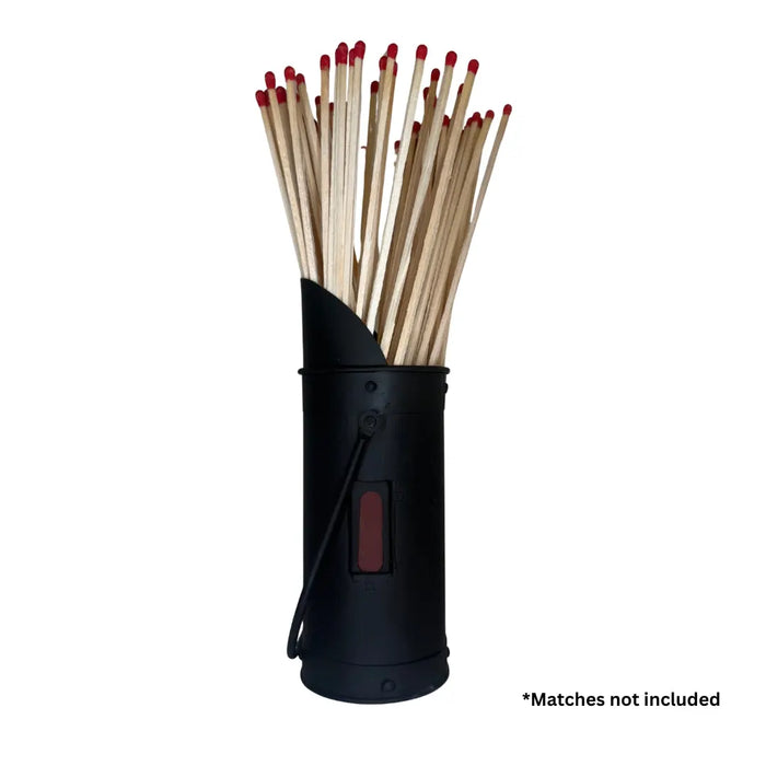 Hearth and Home Metal Match Holder with matches