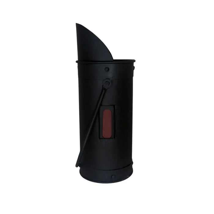 Hearth and Home Metal Match Holder from the side with match striker