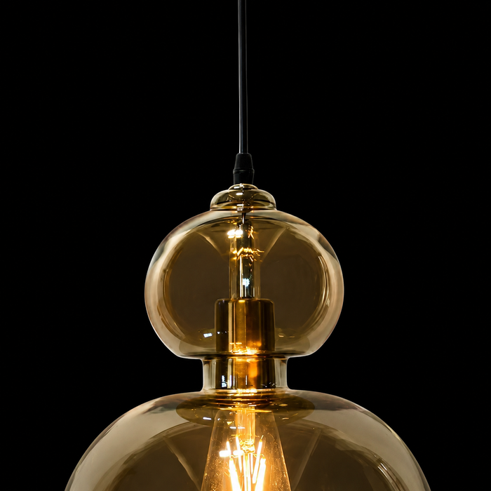 Hearthstone Drop - Modern Glass Bedside Pendant Light