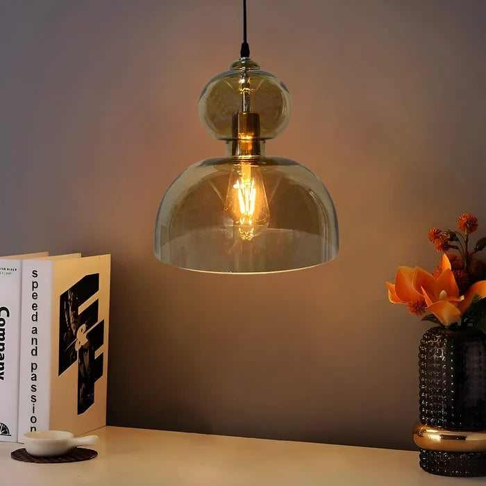 Hearthstone Drop - Modern Glass Bedside Pendant Light