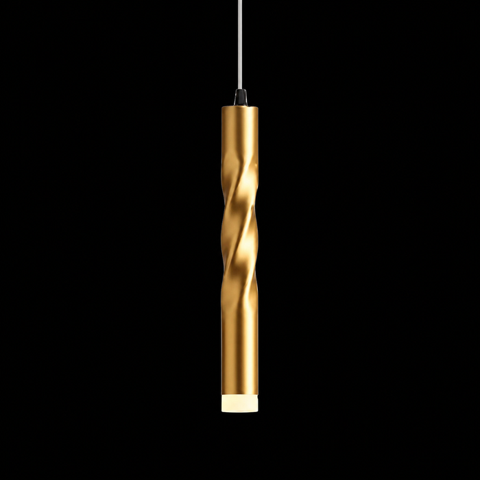 Helios Twist Modern Gold Pendant Light