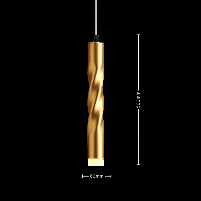 Helios Twist Modern Gold Pendant Light