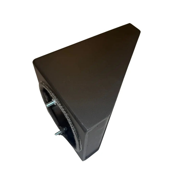 HETA Inspire vertical rear flue adaptor from the side