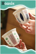 Hoasis 2PCS Ceramic Coffee Mugs, Espresso Cups for Turkish Tea Cappuccino Latte, 180mL