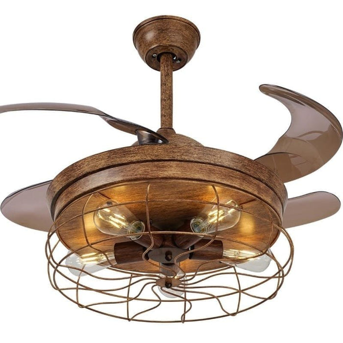 Hoatzin (With Lamp) Ceiling Fan | 38W BLDC Motor | 1220mm | Iron Body