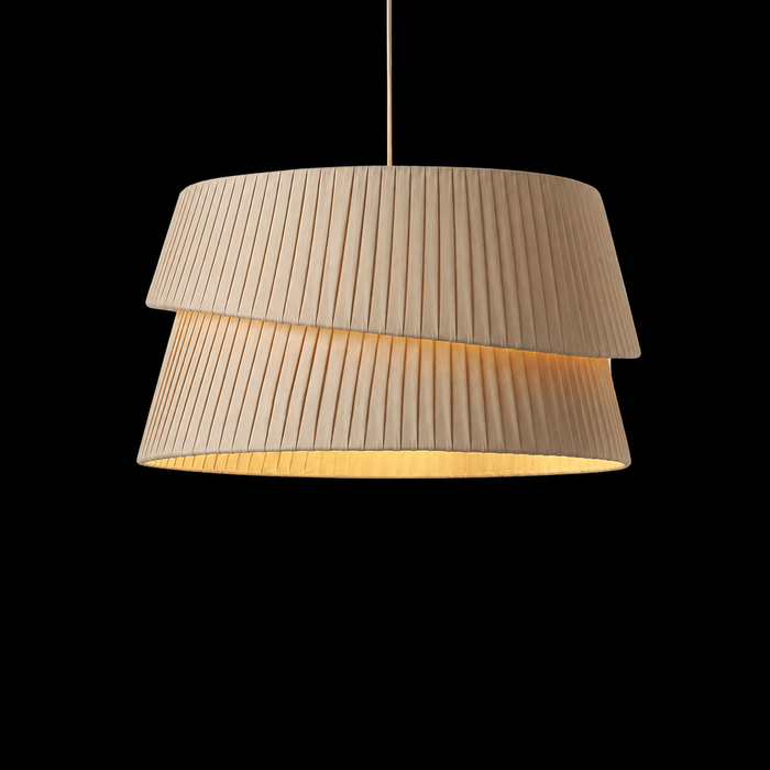 Horizon Weave Modern Textile Tiered Pendant Light