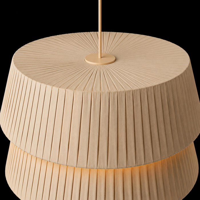 Horizon Weave Modern Textile Tiered Pendant Light