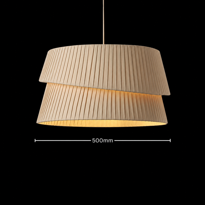 Horizon Weave Modern Textile Tiered Pendant Light
