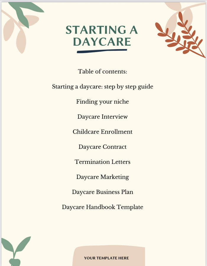 How to start a Daycare