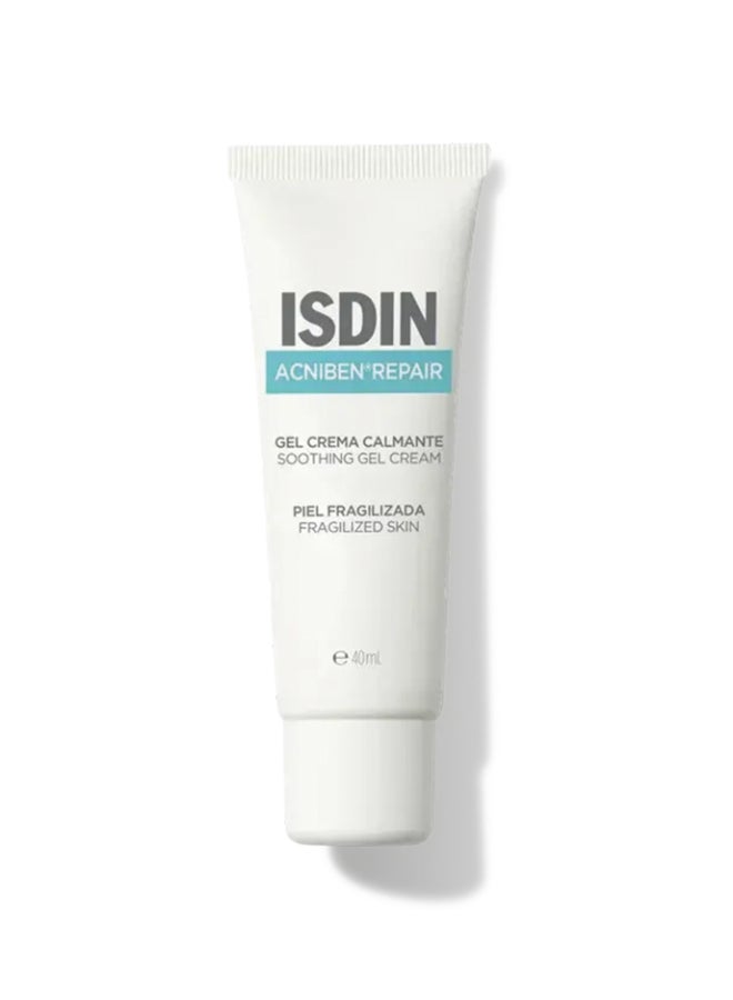 ISDIN Acniben Repair Moisturizer [40Ml] - Soothing And Repairing Gel Cream To Restore The Skin Barrier Post-Acne Treatment