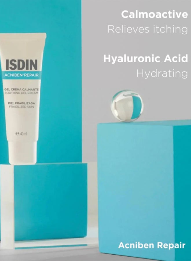 ISDIN Acniben Repair Moisturizer [40Ml] - Soothing And Repairing Gel Cream To Restore The Skin Barrier Post-Acne Treatment