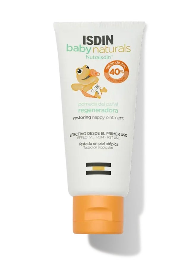ISDIN Baby Natural Zn 40 Ointment [50Ml] - High Protection Diaper Rash Cream With 40% Zinc Oxide To Protect And Repair Delicate Baby Skin