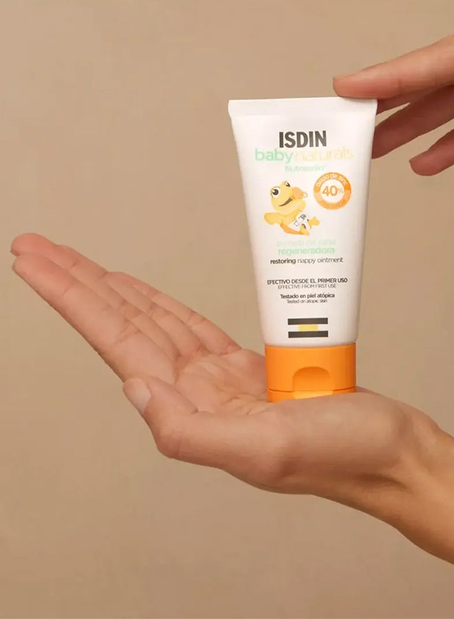 ISDIN Baby Natural Zn 40 Ointment [50Ml] - High Protection Diaper Rash Cream With 40% Zinc Oxide To Protect And Repair Delicate Baby Skin