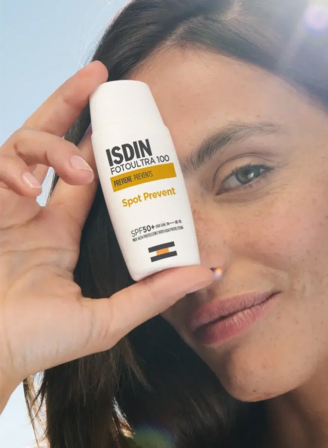 ISDIN Foto Ultra 100 Spot Prevent Fusion Fluid SPF 50+ [50Ml] - High Protection Sunscreen Designed To Prevent Pigmentation And Sunspots