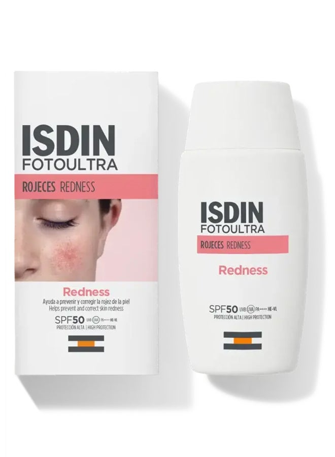 ISDIN Foto Ultra Redness SPF 50 [50Ml] - Daily Sunscreen That Visibly Reduces Redness And Soothes Irritation In Rosacea-Prone Skin