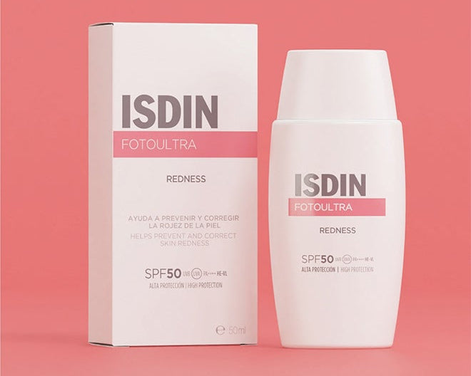 ISDIN Foto Ultra Redness SPF 50 [50Ml] - Daily Sunscreen That Visibly Reduces Redness And Soothes Irritation In Rosacea-Prone Skin