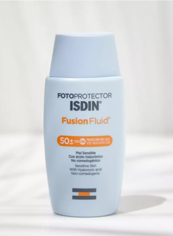 ISDIN Fotoprotector Fusion Fluid SPF 50+ [50Ml] - Ultralight Facial Sunscreen With All-Day Hydration And A Matte, Non-Greasy Touch