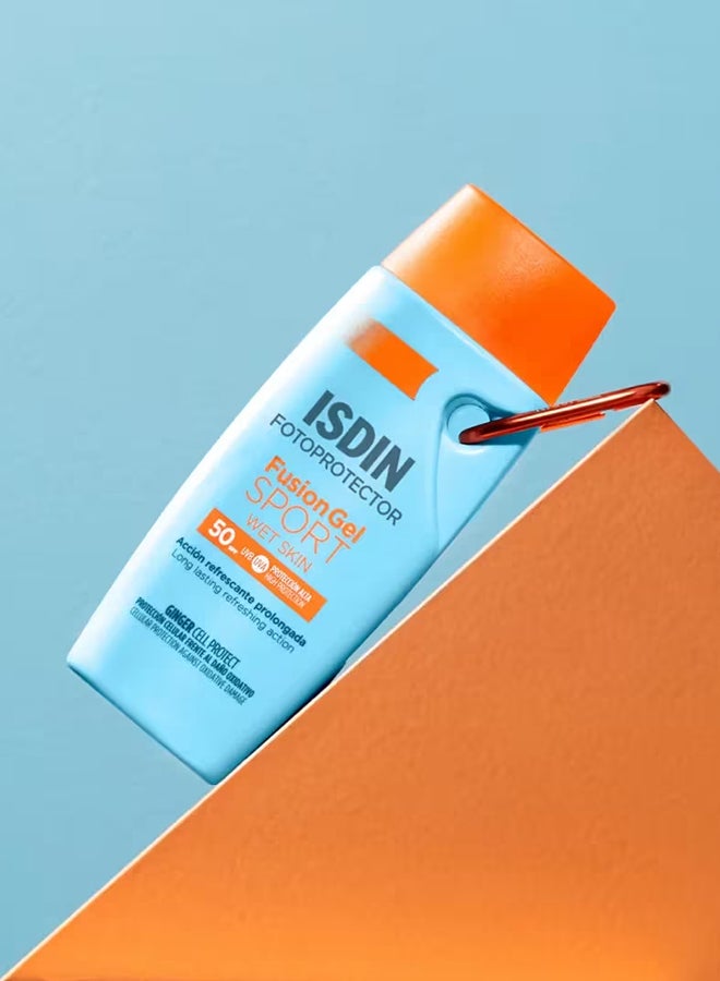 ISDIN Fotoprotector Fusion Gel SPF 50+ [100Ml] - Sports Sunscreen Gel With Ginger Extract; Ideal For Hairy Areas And Intense Physical Activity