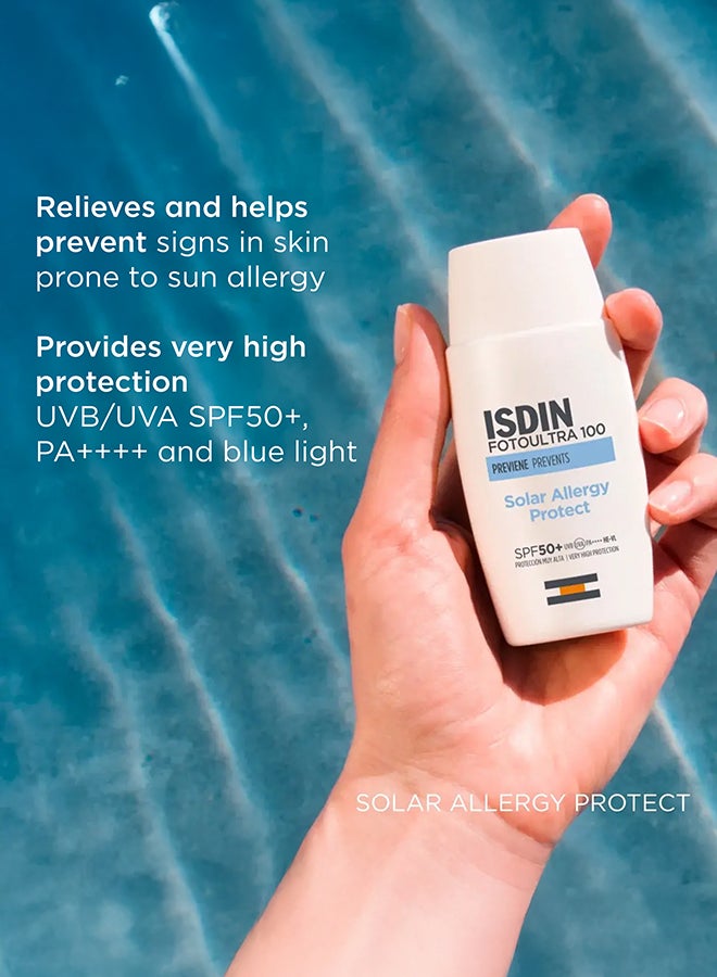 ISDIN Fotoprotector Solar Allergy SPF 50+ [50Ml] - Specialized Sunscreen That Prevents And Relieves Symptoms Of Sun Allergy And Photosensitivity