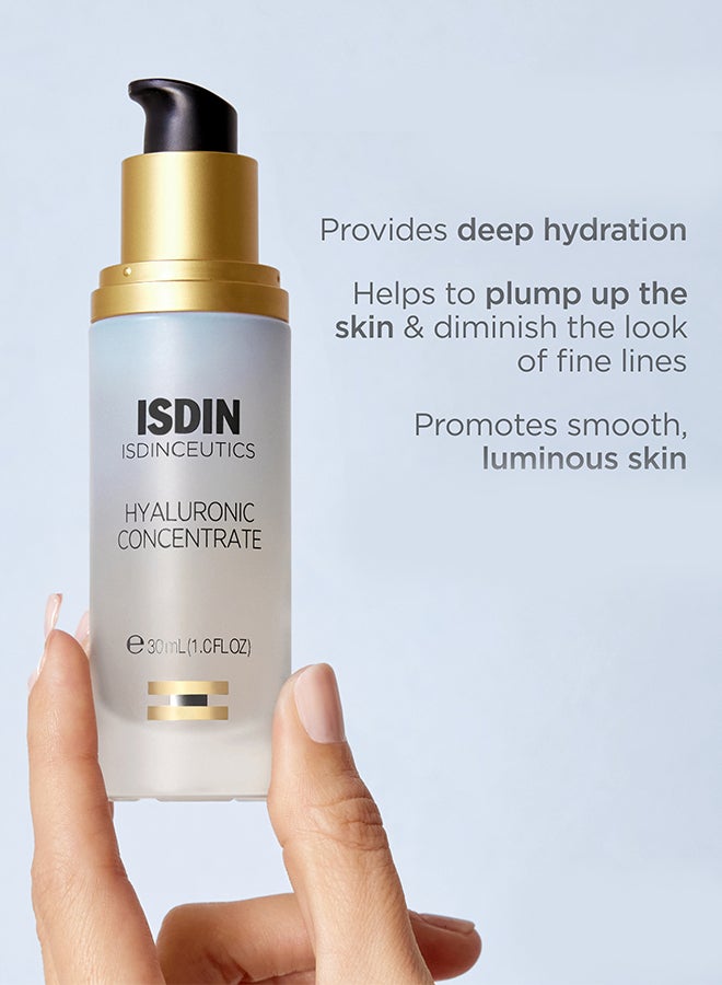 Isdinceutics Hyaluronic Concentrate [30Ml] - Deeply Hydrating Facial Serum With Pure Hyaluronic Acid To Plump Skin And Smooth Fine Lines