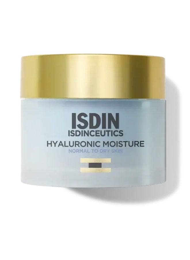 Isdinceutics Hyaluronic Moisture Normal To Dry Skin [50G] - Rich Hydrating Cream With Antioxidants To Protect Against Environmental Stress