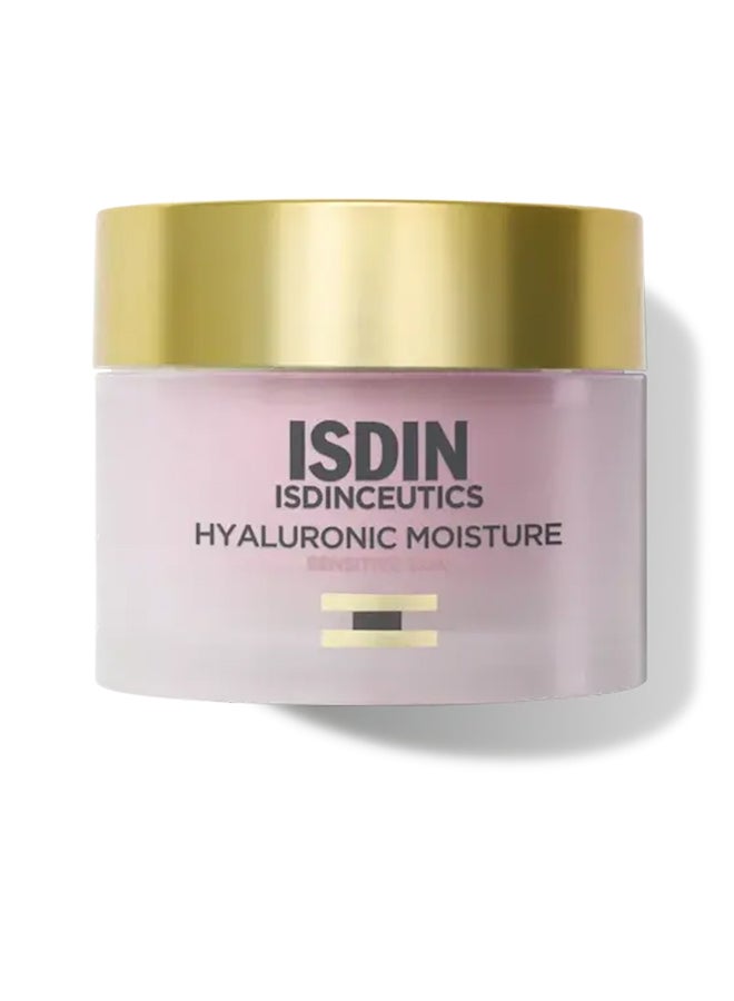 Isdinceutics Hyaluronic Moisture Sensitive Skin [50G] - Soothing Moisturizer With Hyaluronic Acid And Redness-Relief Complex For Reactive Skin