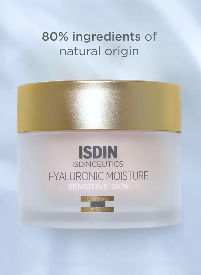 Isdinceutics Hyaluronic Moisture Sensitive Skin [50G] - Soothing Moisturizer With Hyaluronic Acid And Redness-Relief Complex For Reactive Skin
