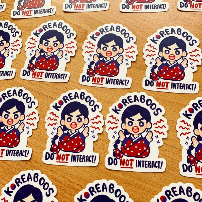Koreaboos Do Not Interact 3" Vinyl Sticker