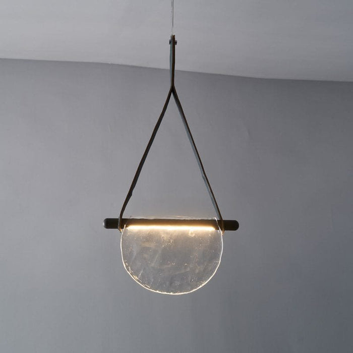 Kyoto Wood (Glass, Leather) Pendant Light