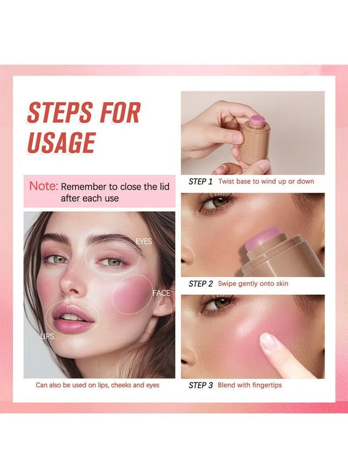 lakerain Creamy Blush for Buildable Color | Soft & Velvety Texture | Long-Lasting, Luminous Finish | Hydrating & Blendable | Natural Glow for All Skin Types