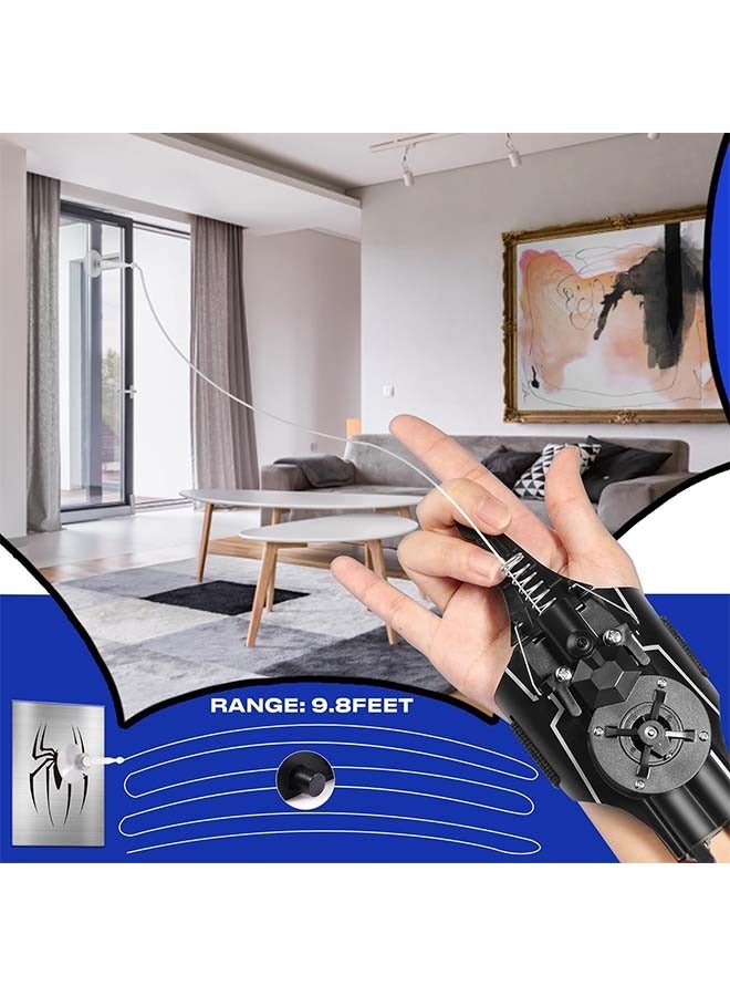 L&E Upgraded Spider Web Shooters for Kids, Web Launcher String Shooters Toy Real Spider Silk [9.5ft Range], Cool Gadgets for Halloween Kids Superhero Role-Playing