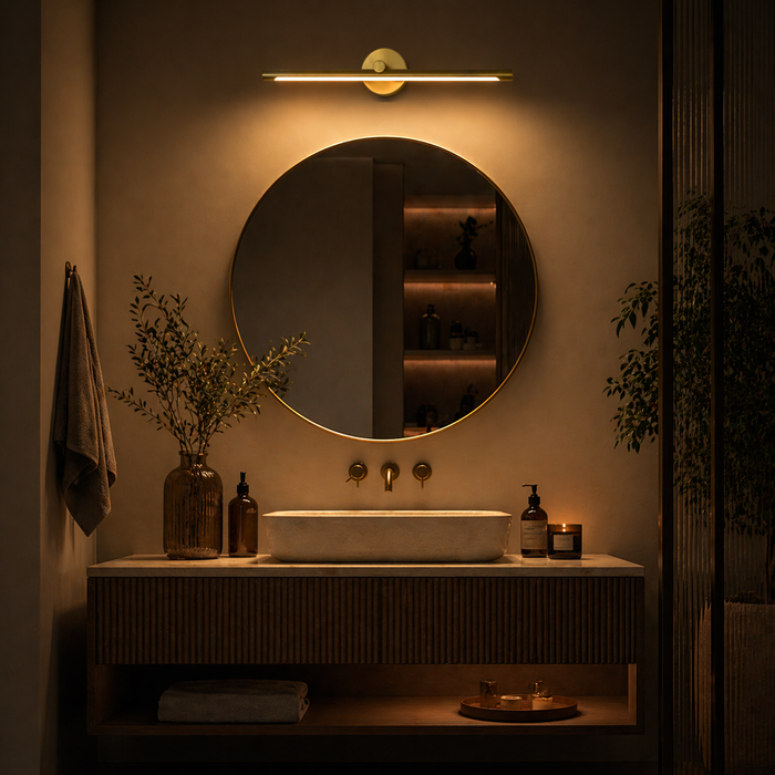 Liora Gold Linear Mirror Lamp