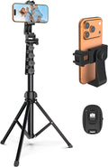Liphisy 64 inch Tripod for Mobile Phone and Camera with Remote Control and Phone Holder, Compatible
