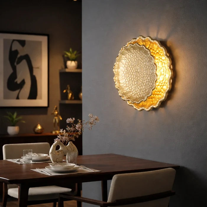 Lotus Pod Moon Glow Wall Sconce
