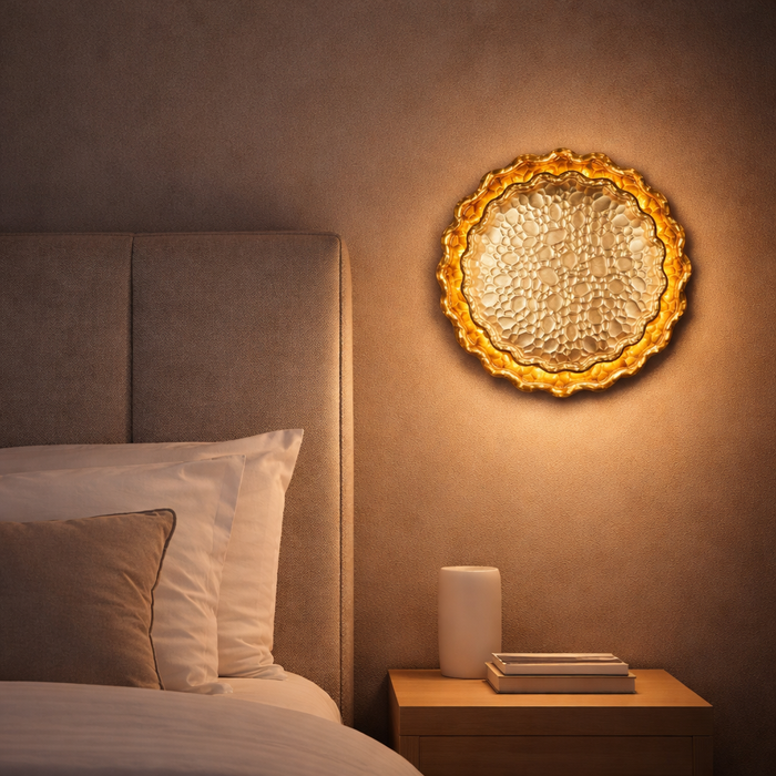 Lotus Pod Moon Glow Wall Sconce