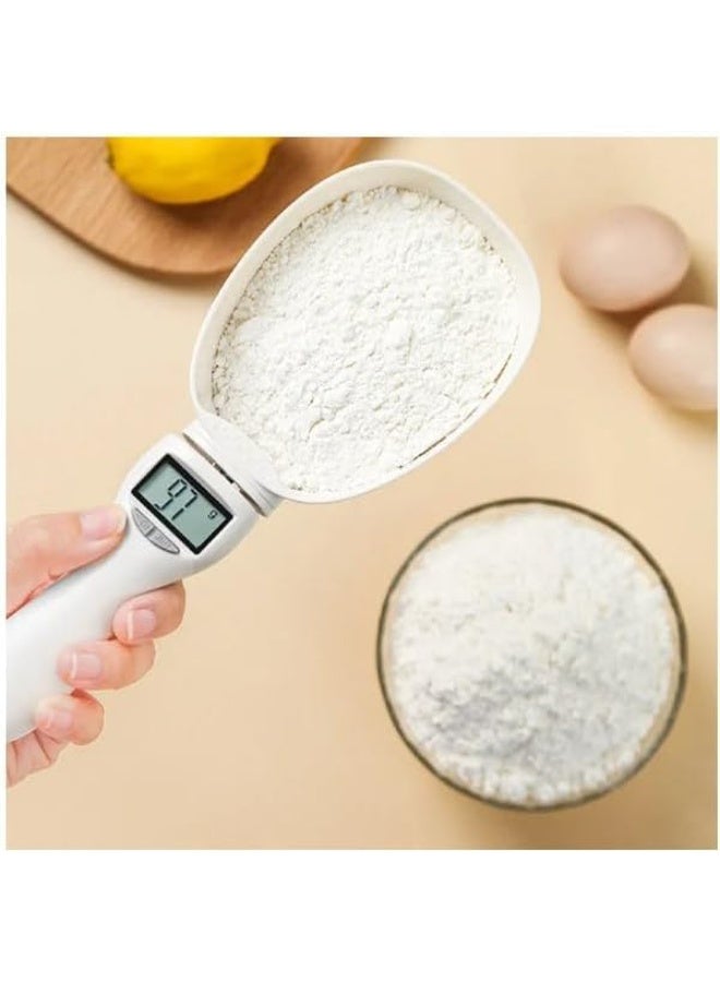 Lukadah Digital Measuring Spoon High Precision with LCD Screen Display, Adjustable Kitchen Scale Spoon, Electronic Scale with Measuring Spoons for Food, Coffee, Portioning Milk, Tea, Flour, Spices Kitchen Gadgets
