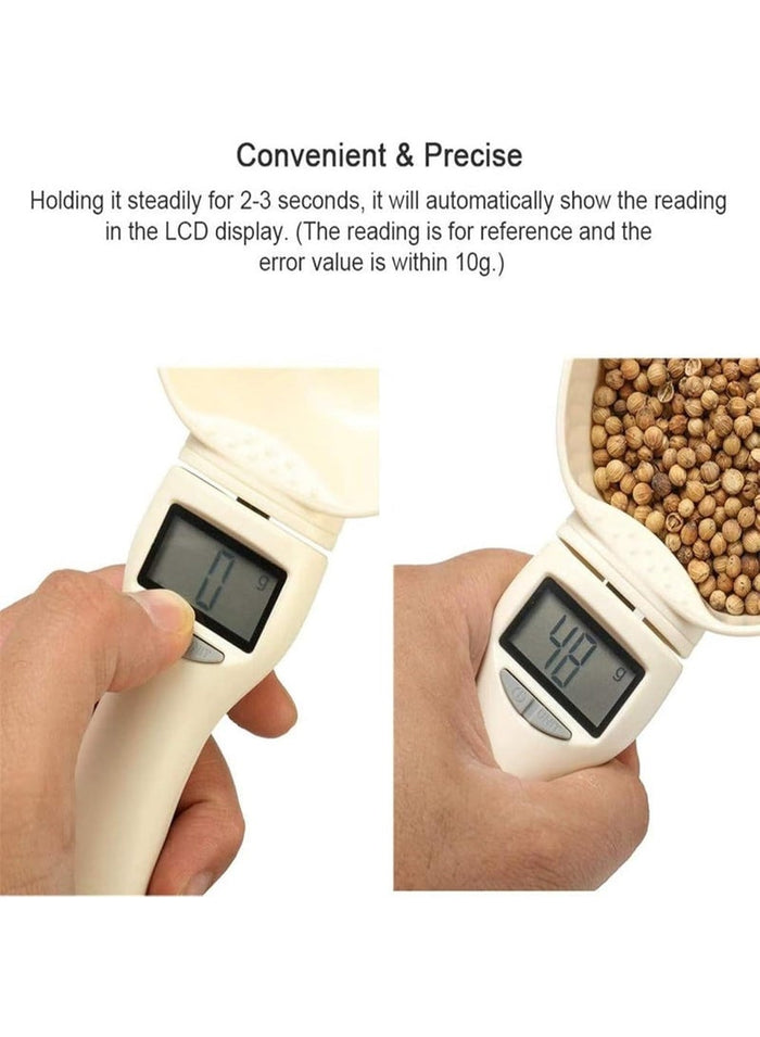 Lukadah Digital Measuring Spoon High Precision with LCD Screen Display, Adjustable Kitchen Scale Spoon, Electronic Scale with Measuring Spoons for Food, Coffee, Portioning Milk, Tea, Flour, Spices Kitchen Gadgets