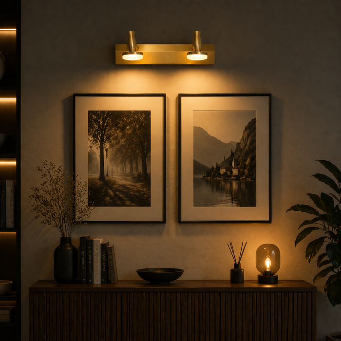 Luma Duo Gold LED Wall Light